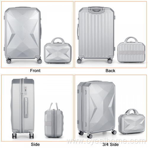 5 Pieces Rolling Sturdy Shell Luggage Suitcase Set